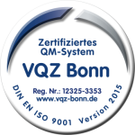 VQZ Bonn ISO9001:2015 Zertifikat